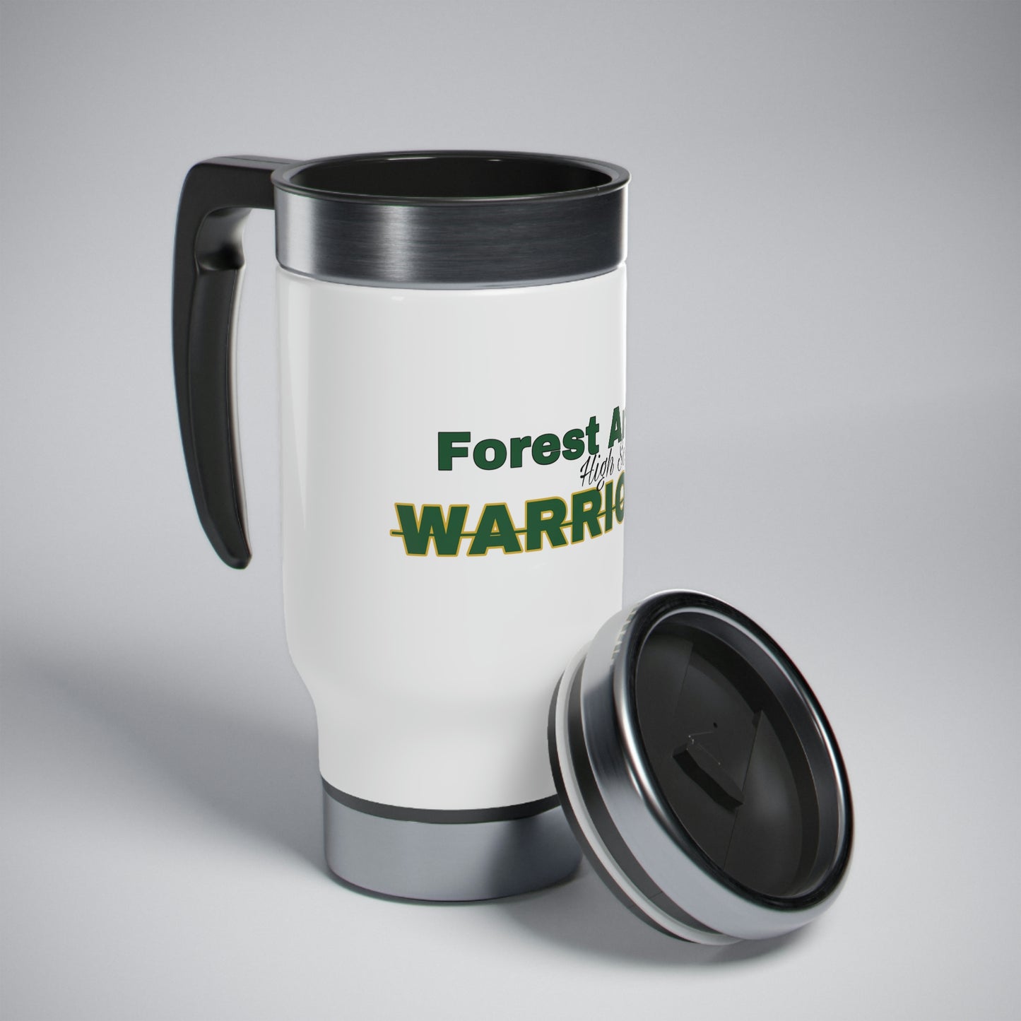 Stainless Steel Travel Mug with Handle, 14oz Logo 9 #F09-01C
