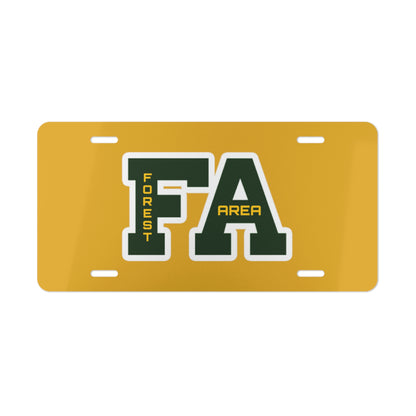 Vanity Plate Logo 1 #F06-01C Yellow