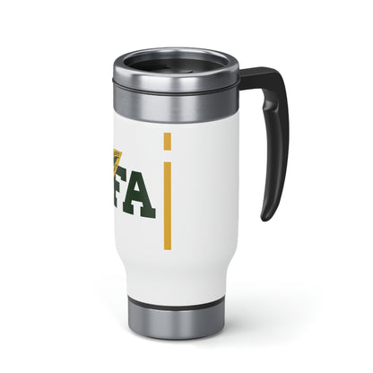 Stainless Steel Travel Mug with Handle, 14oz Logo G #F09-01C