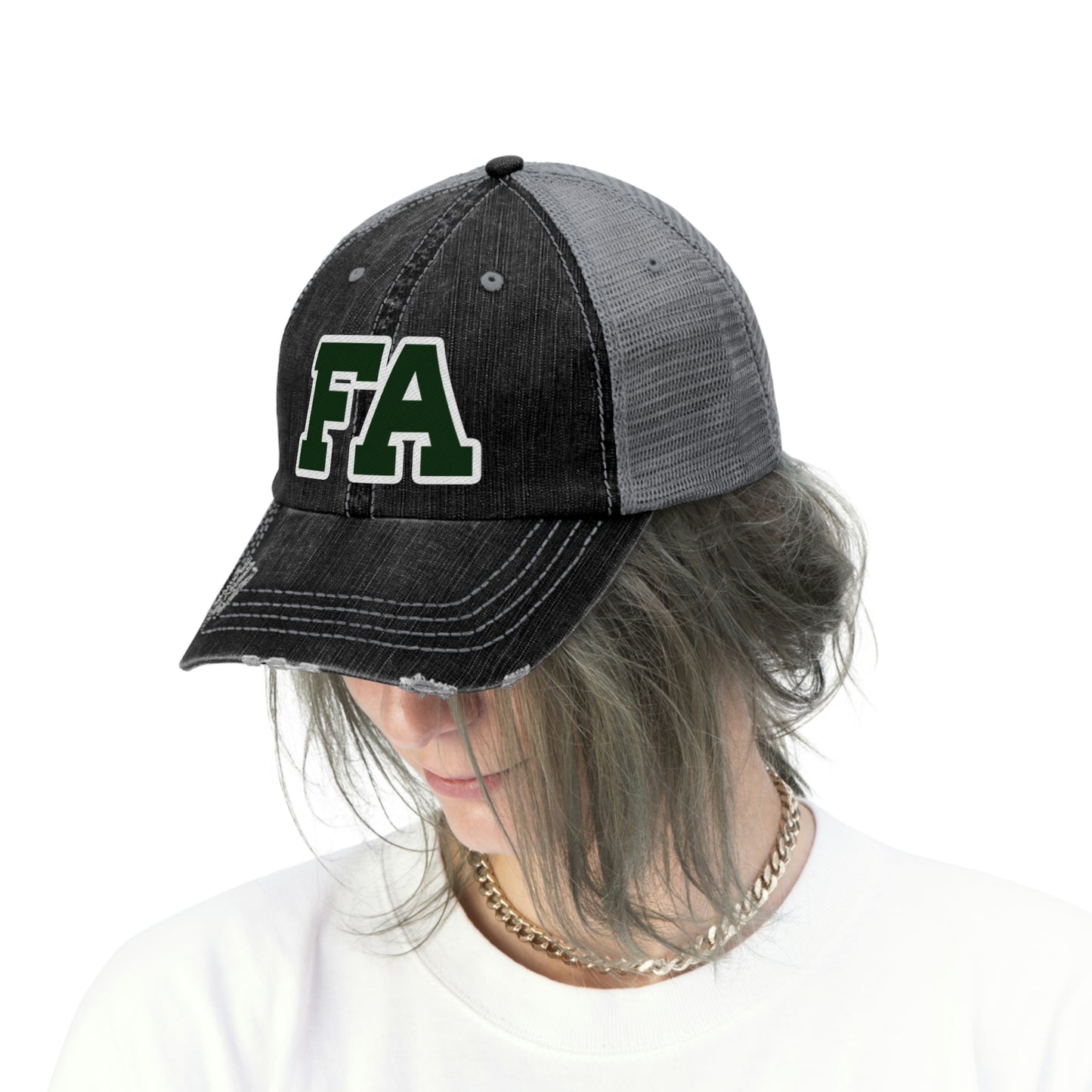 Embroidered Unisex Trucker Hat Logo 15 #F03-03D