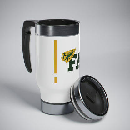 Stainless Steel Travel Mug with Handle, 14oz Logo G #F09-01C